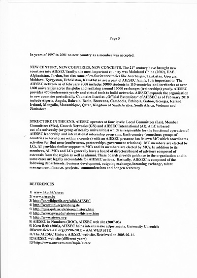 AIESEC HISTORY 5